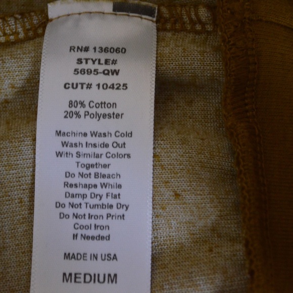 Project Social T Los Angeles Brown/Gold Velour Top M - Picture 4 of 4